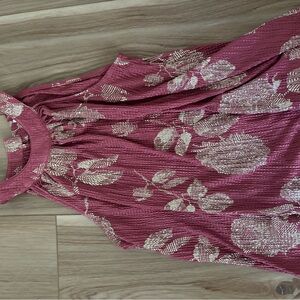 Anthropologie Pink Floral Top